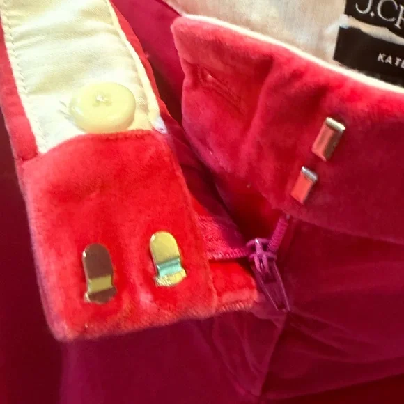 J. Crew Suit Dragonfruit Pink Velvet Featuring the Willa Blazer & Kate Trousers - Picture 14 of 16